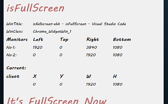 isFullScreen(): 检测前台窗口是否在全屏模式